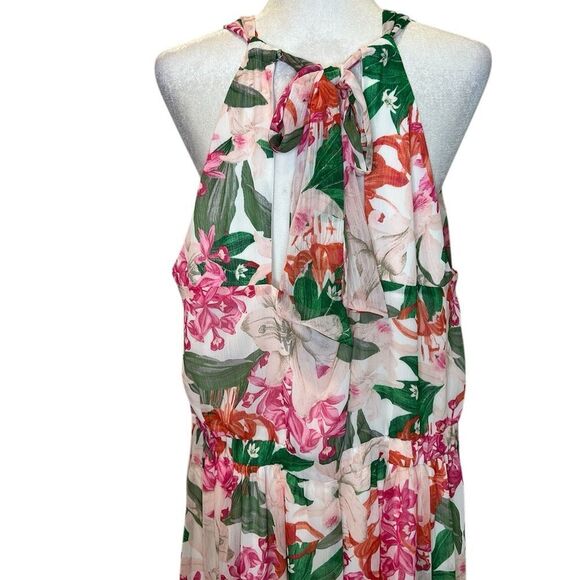 CECE Garden Romance Floral Halter Maxi Dress Size 20W - Picture 4 of 8